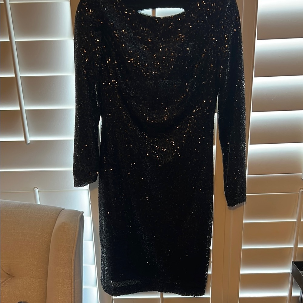 Ralph Lauren Black Cowl Neck Sheath Dress